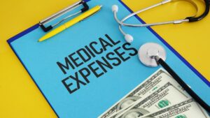 Medical expenses are shown using a text